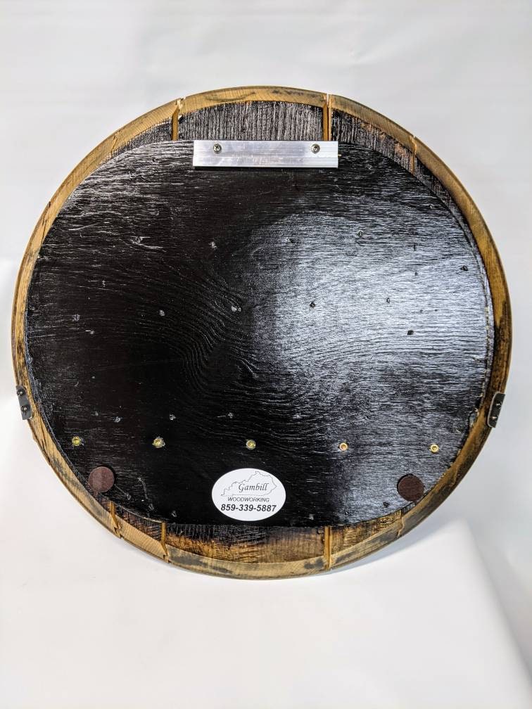Bourbon Barrel Top Wall Art - Engraved Logo - Image 9