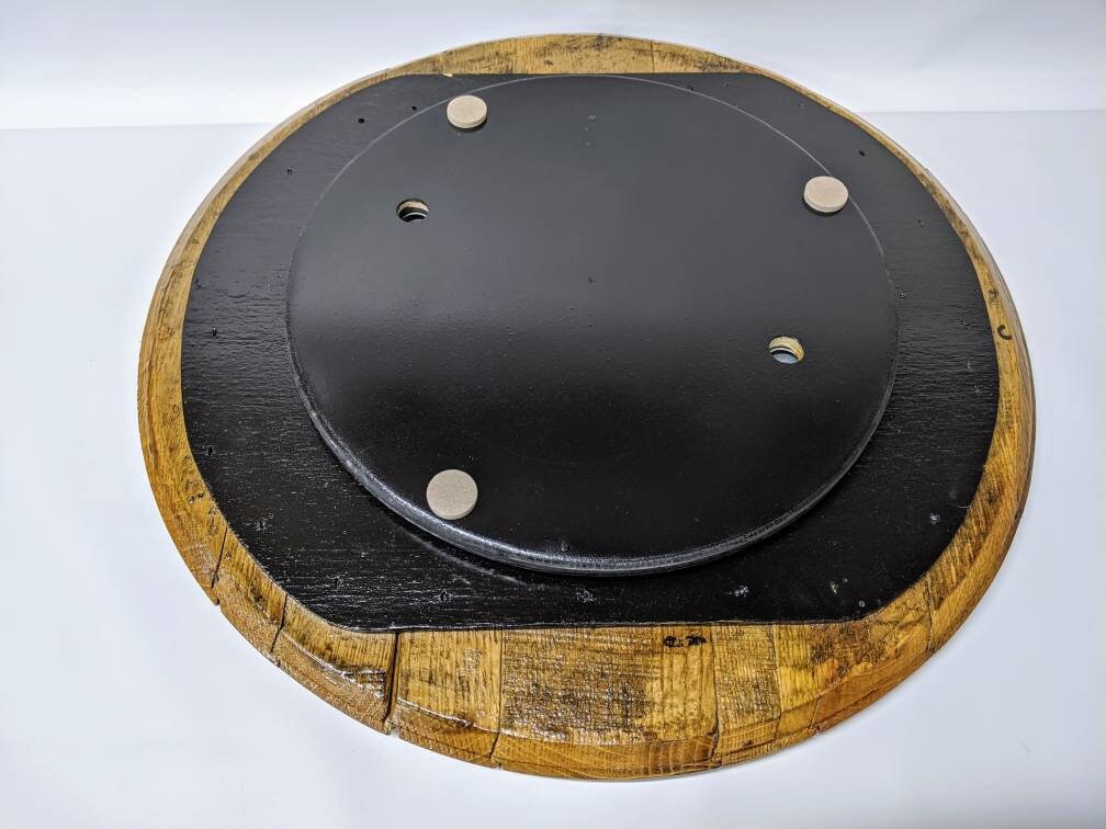 Bourbon Barrel Top Lazy Susan - Burn Side Up - Image 3