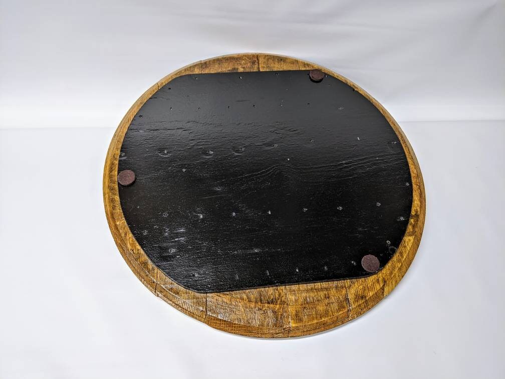 Bourbon Barrel Top Tray (Leather Handles) - Burn Side Up - Image 3