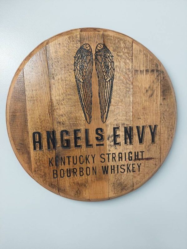 Bourbon Barrel Top Lazy Susan - Engraved Logo - Image 18