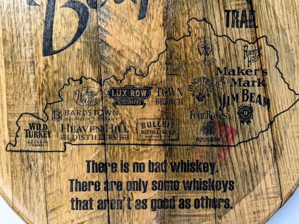 Bourbon Barrel Top Wall Art - Engraved Logo - Image 14