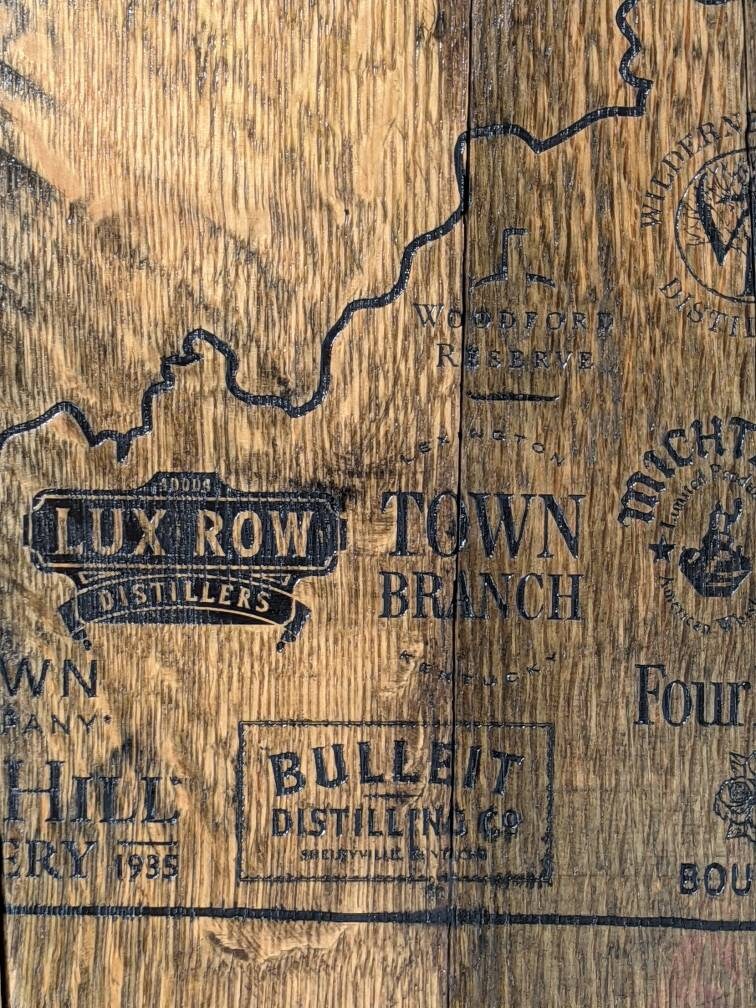 Bourbon Barrel Top Wall Art - Engraved Logo - Image 15