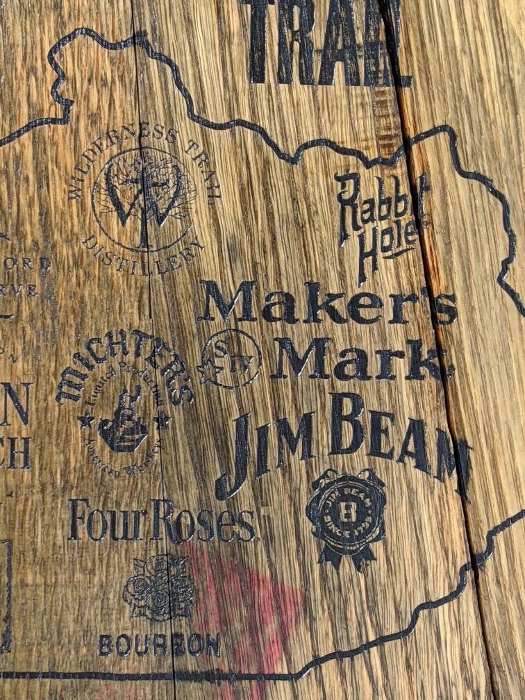 Bourbon Barrel Top Wall Art - Engraved Logo - Image 16