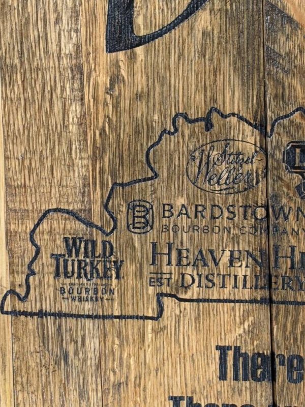 Bourbon Barrel Top Wall Art - Engraved Logo - Image 17