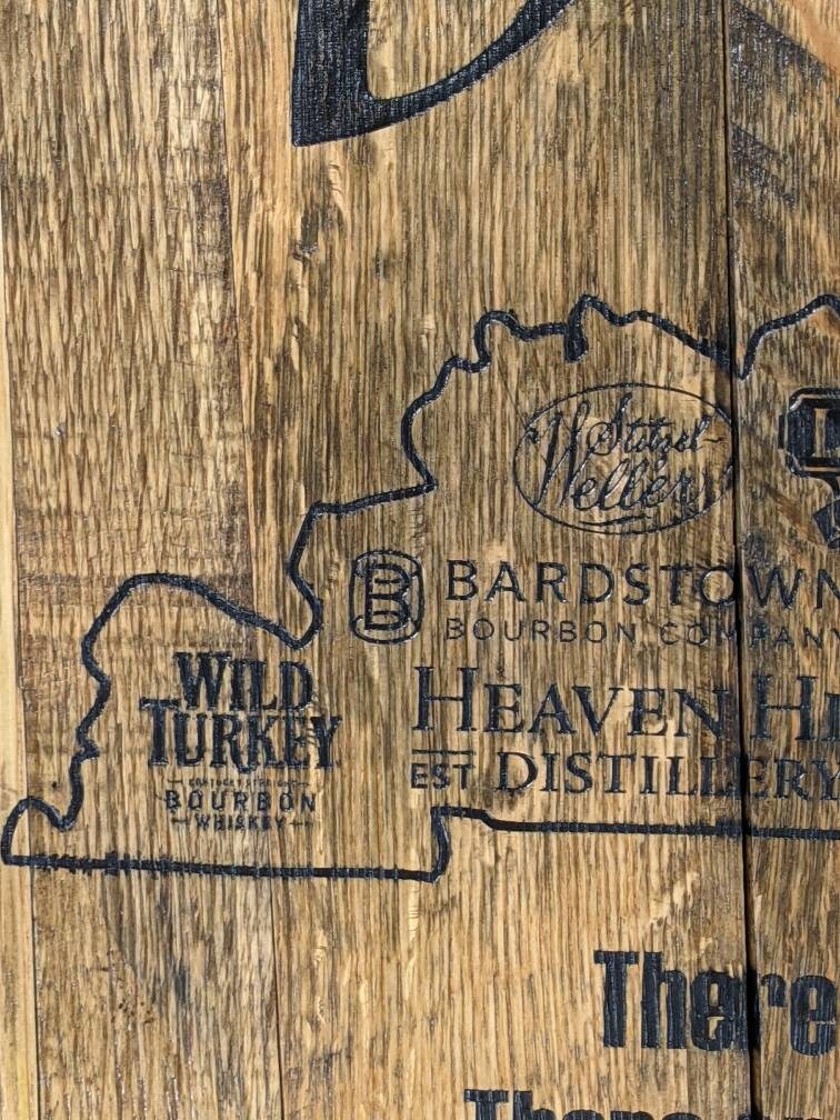 Bourbon Barrel Top Wall Art - Engraved Logo - Image 17
