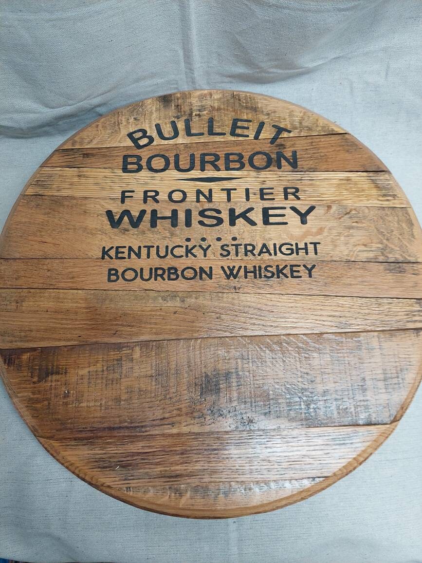 Bourbon Barrel Top Lazy Susan - Engraved Logo - Image 31