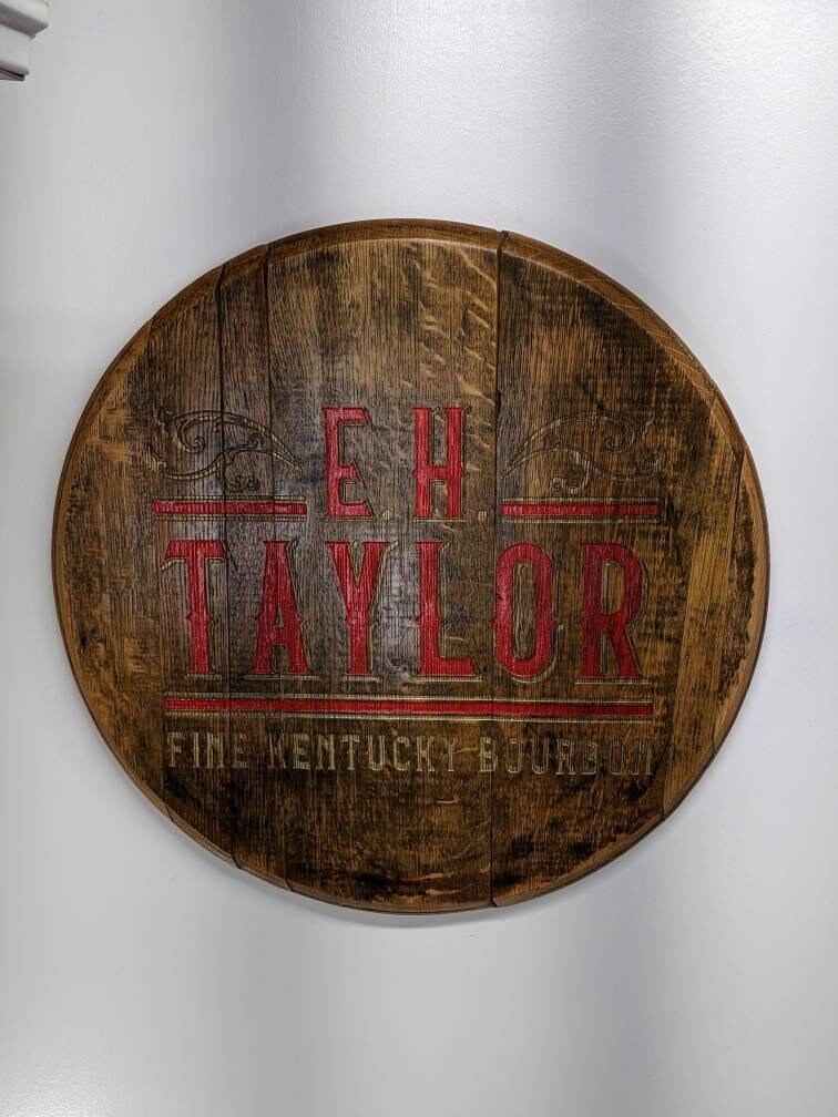 Bourbon Barrel Top Lazy Susan - Engraved Logo - Image 16