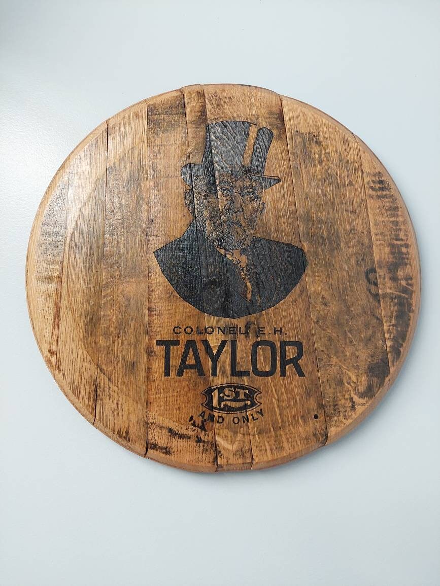 Bourbon Barrel Top Lazy Susan - Engraved Logo - Image 22