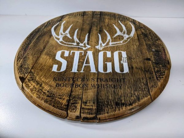Bourbon Barrel Top Lazy Susan - Engraved Logo - Image 37