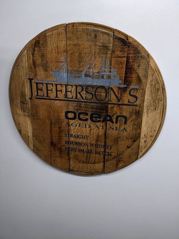Bourbon Barrel Top Wall Art - Engraved Logo - Image 22