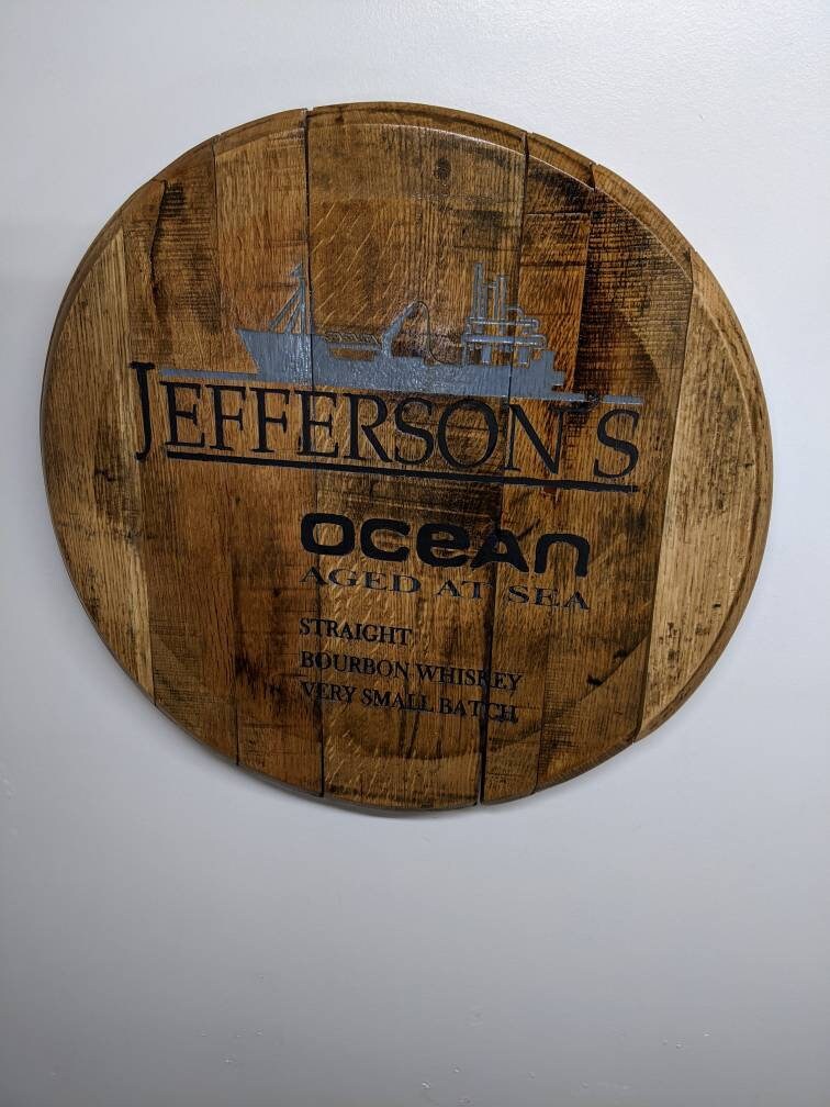 Bourbon Barrel Top Wall Art - Engraved Logo - Image 22