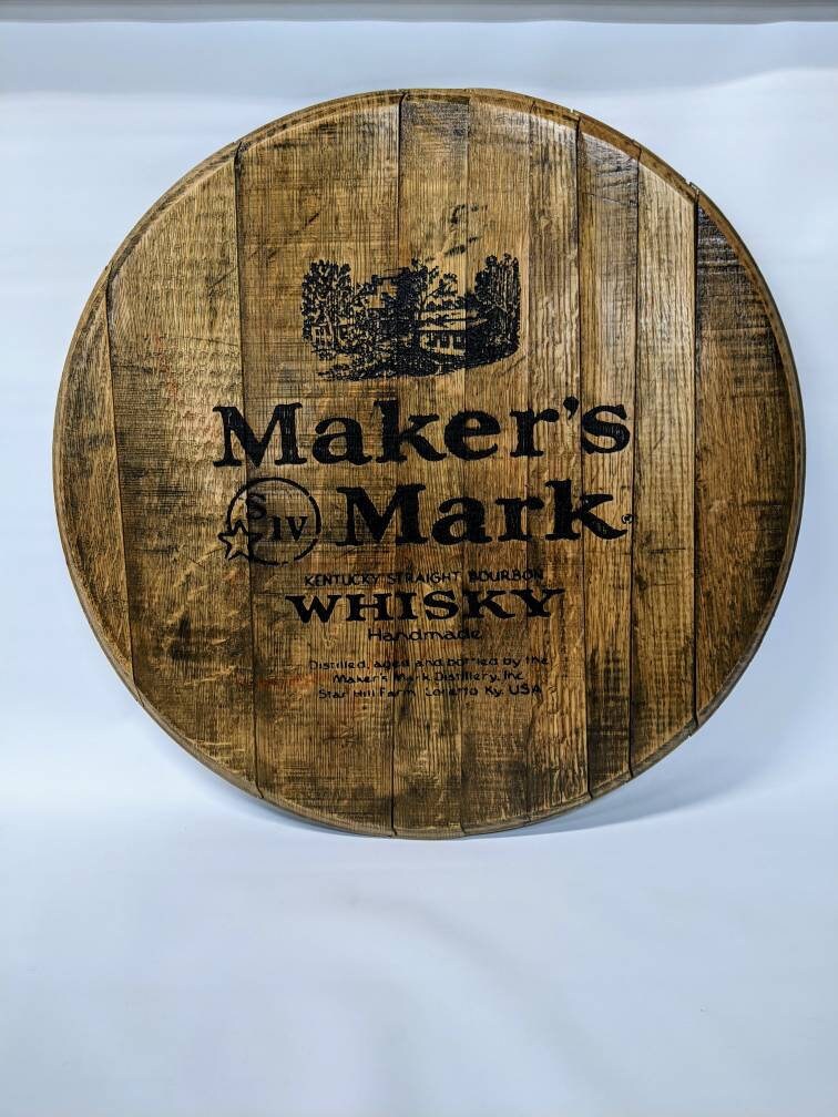 Bourbon Barrel Top Lazy Susan - Engraved Logo - Image 41
