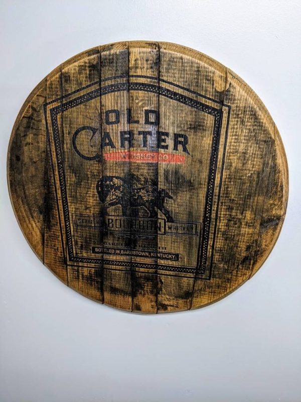 Bourbon Barrel Top Wall Art - Engraved Logo - Image 20