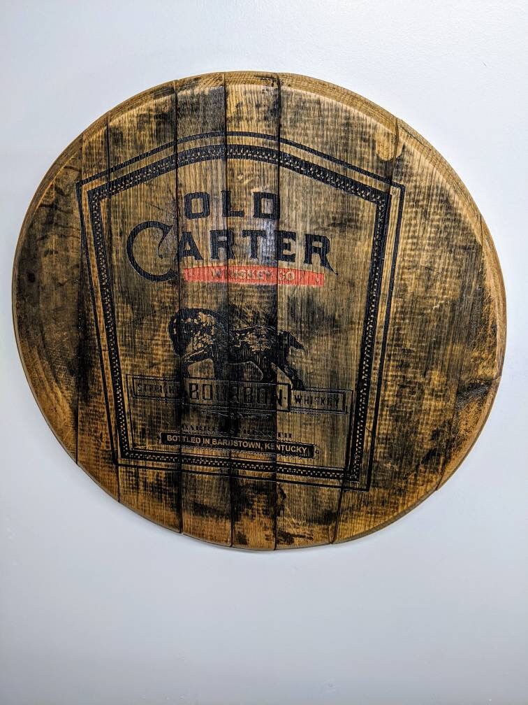 Bourbon Barrel Top Wall Art - Engraved Logo - Image 20