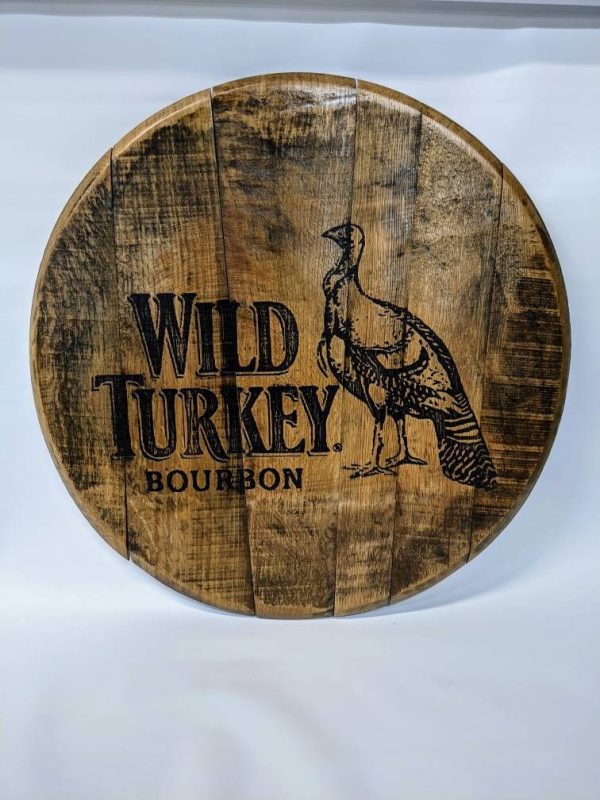 Bourbon Barrel Top Lazy Susan - Engraved Logo - Image 32