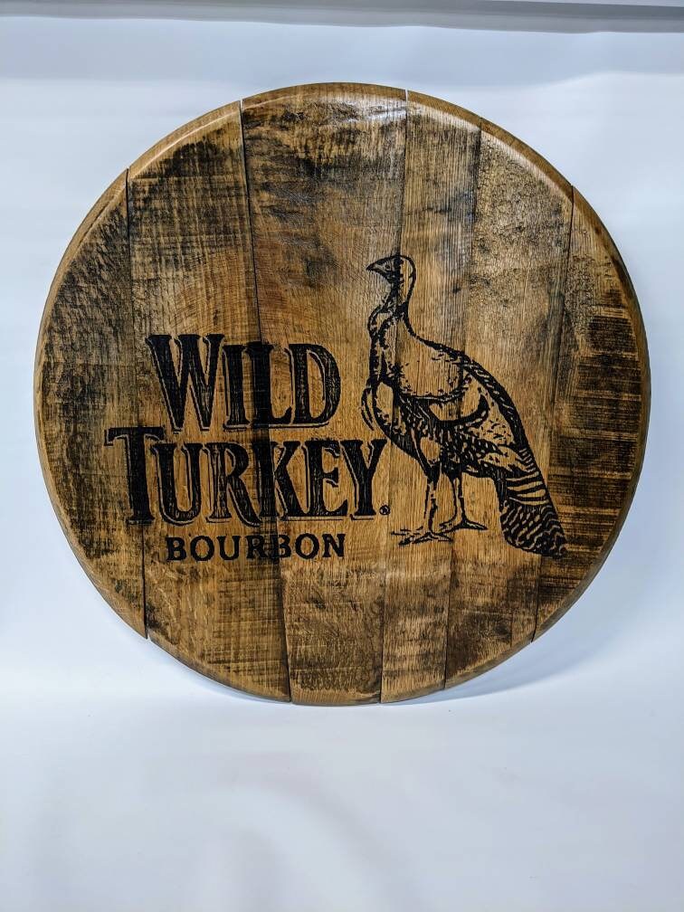 Bourbon Barrel Top Lazy Susan - Engraved Logo - Image 32