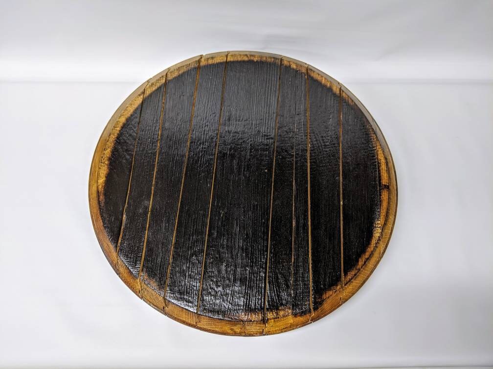 Bourbon Barrel Top Lazy Susan - Burn Side Up - Image 2