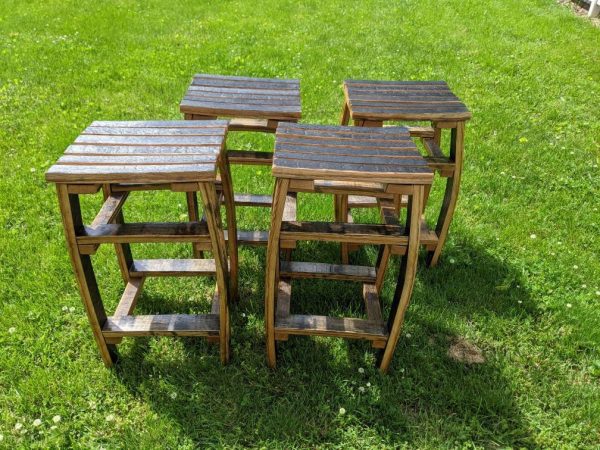 Bourbon Barrel Stave Stools