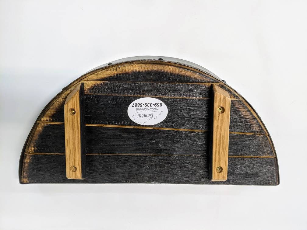 Bourbon Barrel Top Tray (½ Round - Metal Band) - Image 6