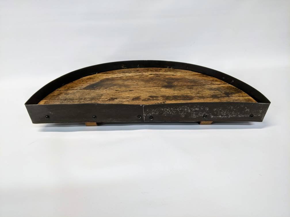 Bourbon Barrel Top Tray (½ Round - Metal Band) - Image 4