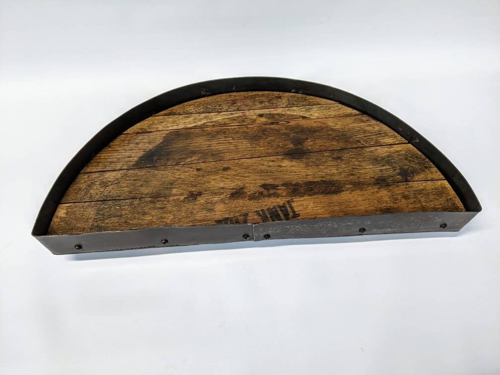 Bourbon Barrel Top Tray (½ Round - Metal Band) - Image 3