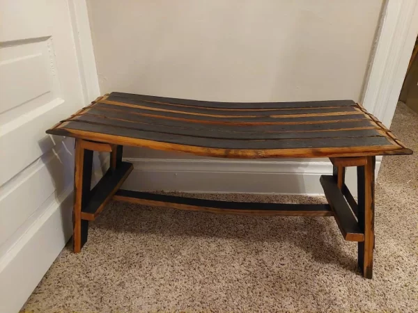Bourbon Barrel Stave Bench (Long)