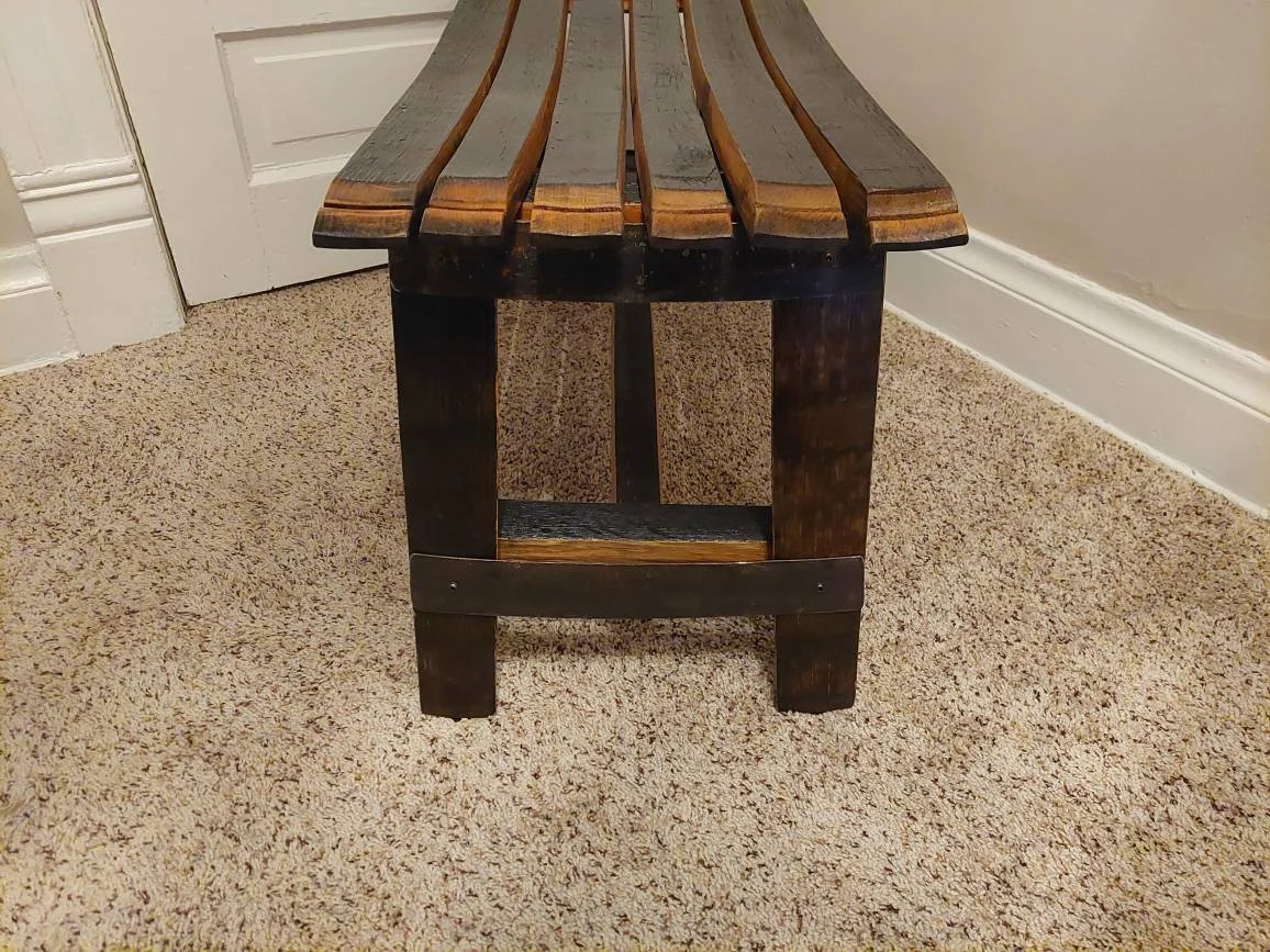 Bourbon Barrel Stave Bench (Long) - Image 3