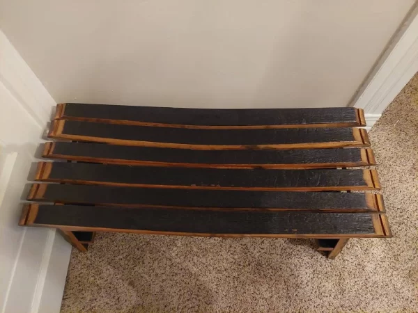 Bourbon Barrel Stave Bench (Long) - Image 2
