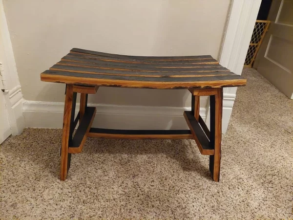 Bourbon Barrel Stave Bench (Short)