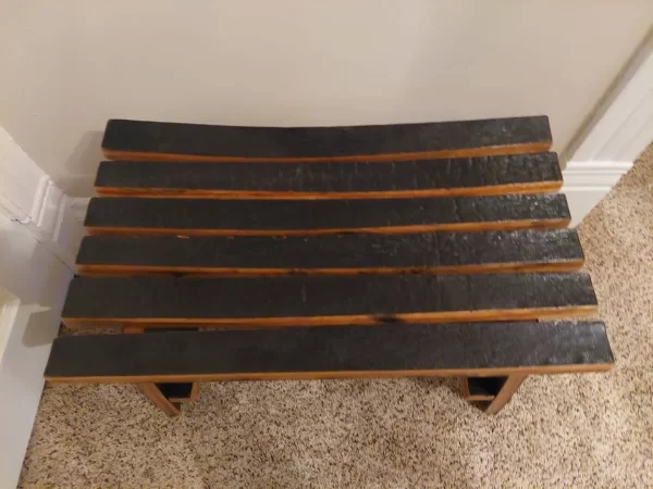 Bourbon Barrel Stave Bench (Short) - Image 2