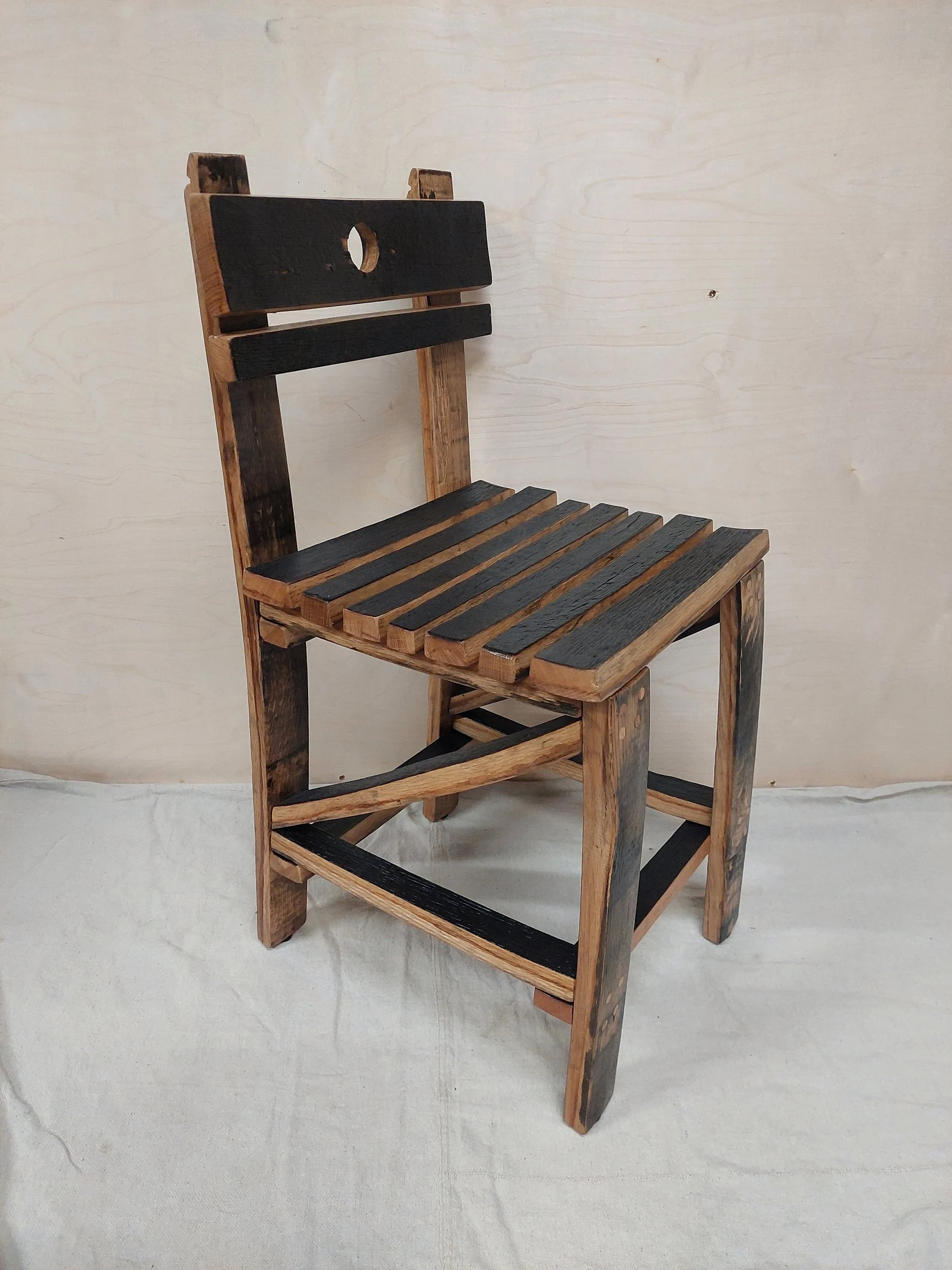 Bourbon Barrel Stave Dining Chair