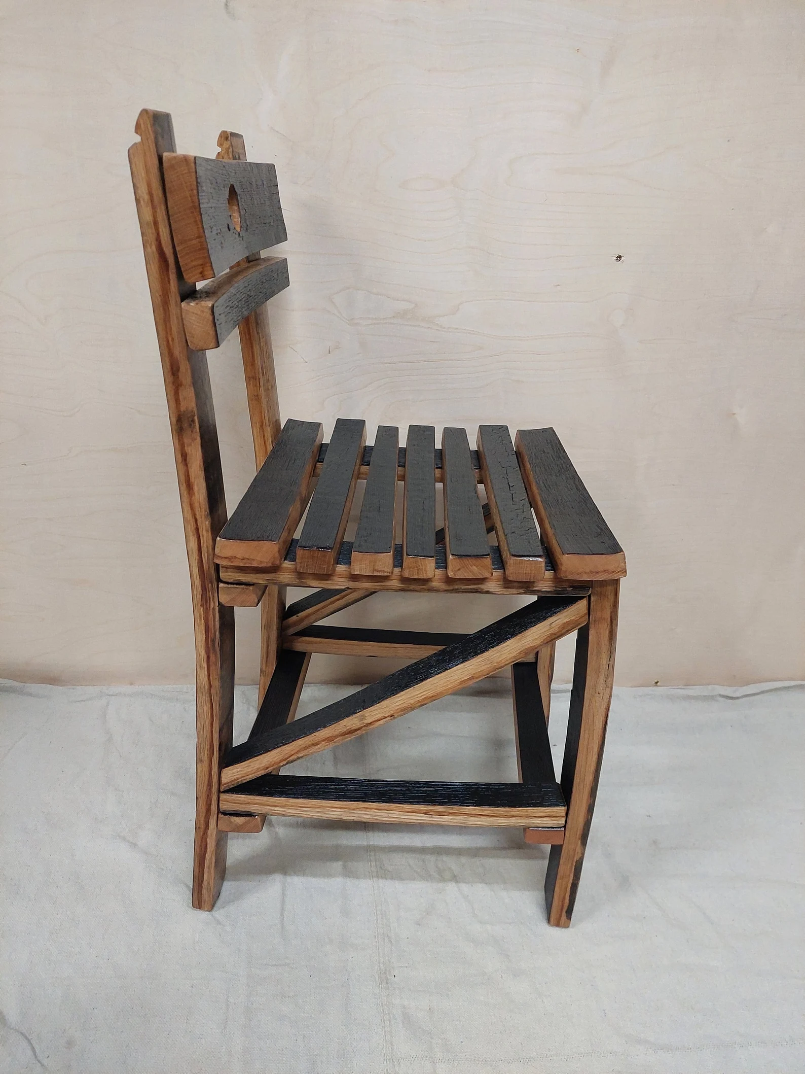 Bourbon Barrel Stave Dining Chair - Image 3